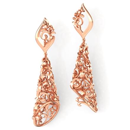 Gold Earrings Jhumka Design
